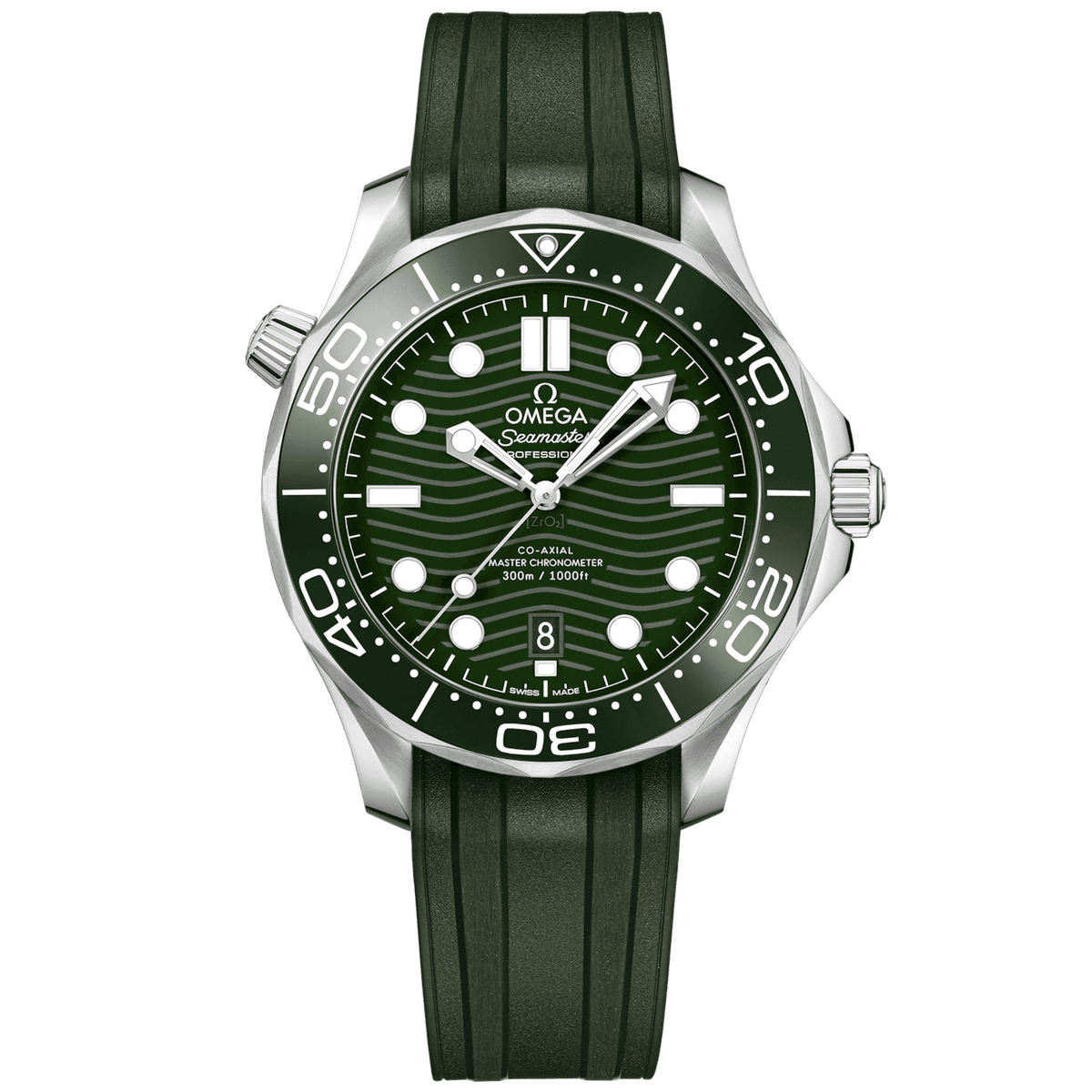 Seamaster Diver 300M Green 42 mm em Bracelete de Borracha