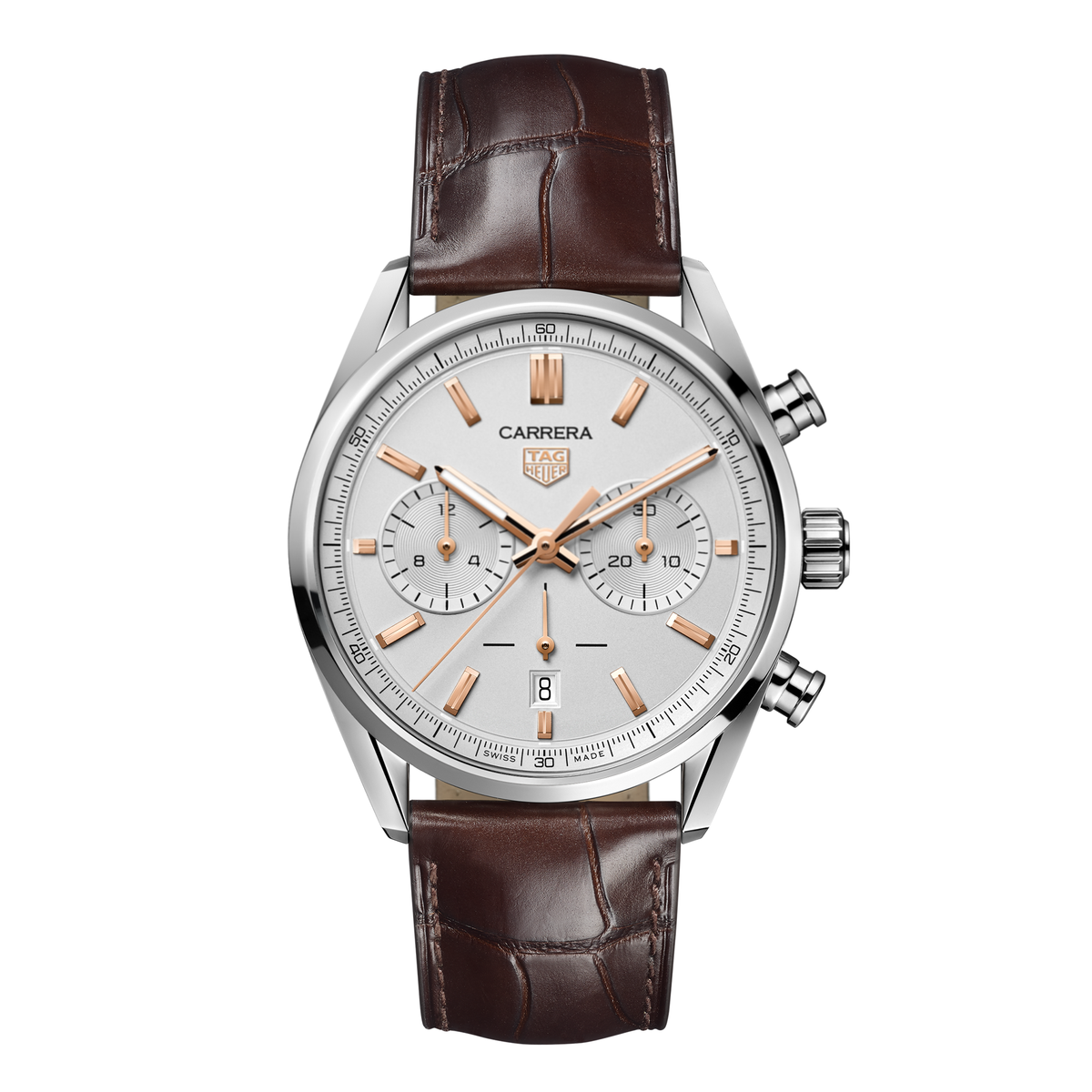 T. H. Carrera em Couro 42 mm