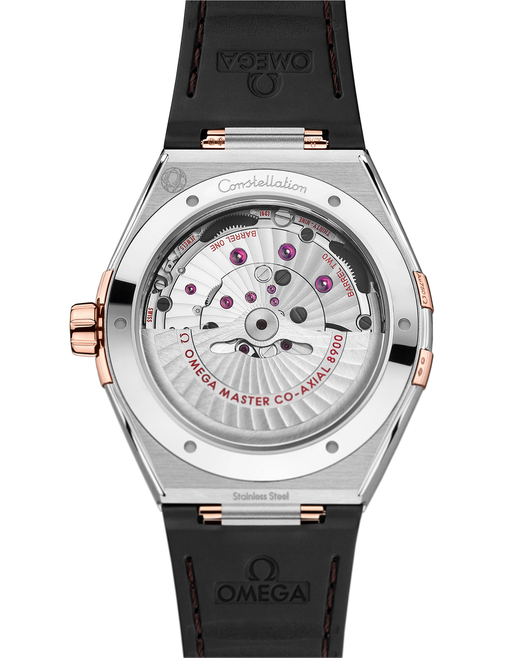 Constellation 41 mm Aço Bracelete de Couro