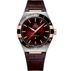 Constellation 41 mm Aco Bracelete de Couro